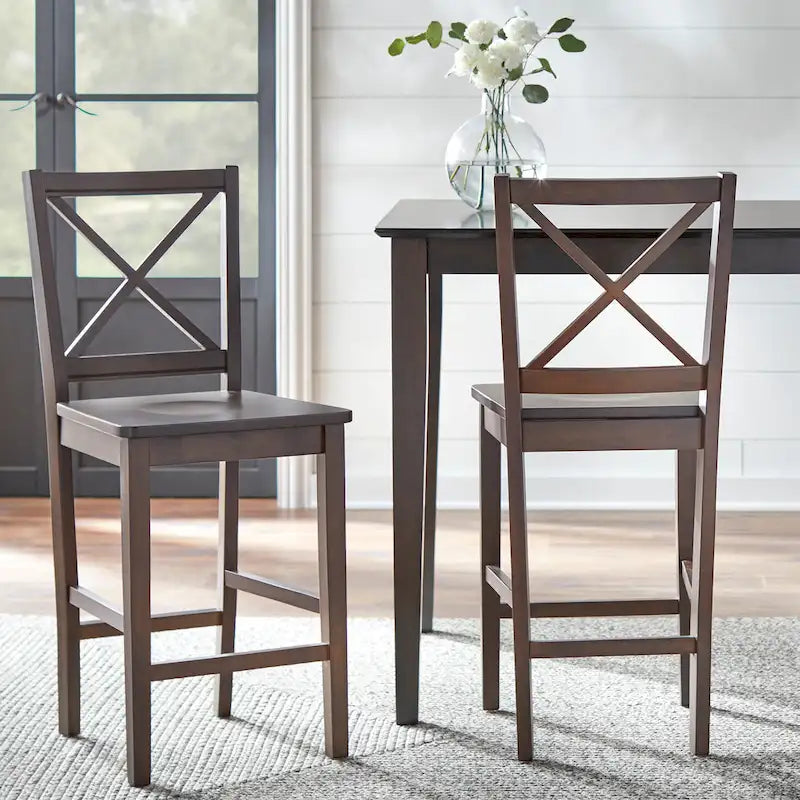 Simple Living Cross Back Counter Height 5-piece Table and Chair Set
