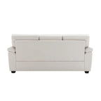 Morden Fort Upholstered Living Room Set, 2 Pieces, Faux Leather Loveseat and Sofa