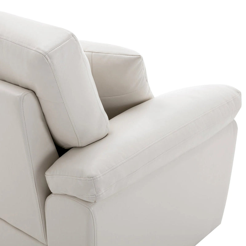 Morden Fort Upholstered Living Room Set, 2 Pieces, Faux Leather Loveseat and Sofa