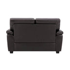 Morden Fort Upholstered Living Room Set, 2 Pieces, Faux Leather Loveseat and Sofa
