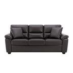 Morden Fort Upholstered Living Room Set, 2 Pieces, Faux Leather Loveseat and Sofa