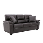 Morden Fort Upholstered Living Room Set, 2 Pieces, Faux Leather Loveseat and Sofa