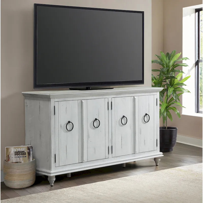 Mobile Porta TV a 4 Ante in Legno Massello Central Park da 65 pollici - 88,9 cm di altezza x 165,1 cm di larghezza x 45,7 cm di profondità