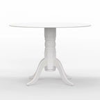 5-Piece Dining Set, 42 Round Drop-Leaf Table and Double X-Back Chairs