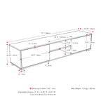 Hollywood Low Profile TV Stand With Doors for TV's up to 85