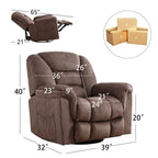 Ebello Oversize Swivel Manual Swivel Recliner