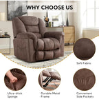 Ebello Oversize Swivel Manual Swivel Recliner