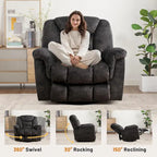 Ebello Oversize Swivel Manual Swivel Recliner