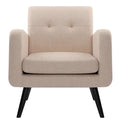 Mid Century Fabric Modern Accent Chair Armchair