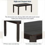 6-Piece Dining Room Table Set with 4 Chairs & a Bench