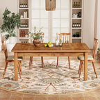 70.86 Wood Dining Table for 6-8 People with Thickened Solid Wood Legs