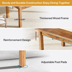 70.86 Wood Dining Table for 6-8 People with Thickened Solid Wood Legs