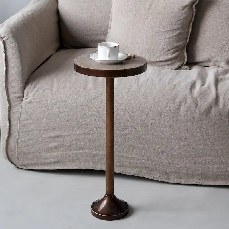 COZAYH Pedestal Small Drinking Table, Contemporary Side Table