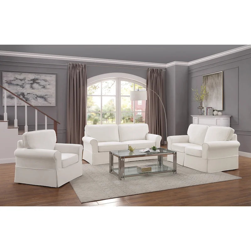 Porch & Den Zuni Mid-century Slipcover Loveseat