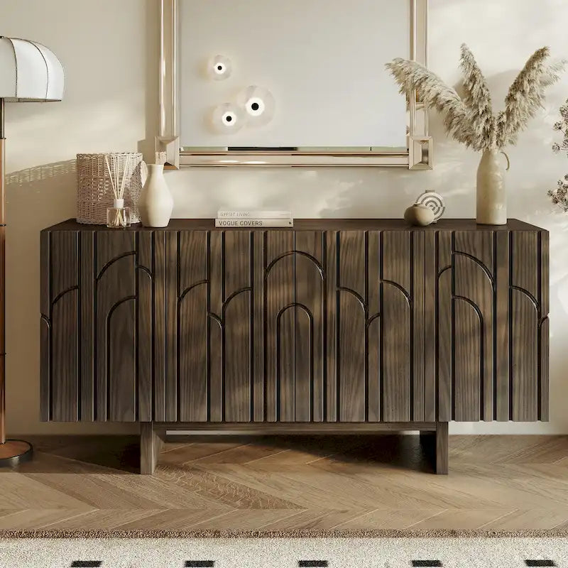 Credenza/Buffet moderno in legno Clihome con 4 ante