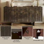 Clihome Modern Wood Storage Buffet Sideboard with 4 Doors