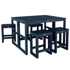 HIGHWOOD Monroe Modern Counter Height Balcony Stool/Table 6-Piece Set - N/A