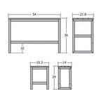 HIGHWOOD Monroe Modern Counter Height Balcony Stool/Table 6-Piece Set - N/A