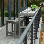 HIGHWOOD Monroe Modern Counter Height Balcony Stool/Table 6-Piece Set - N/A