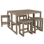 HIGHWOOD Monroe Modern Counter Height Balcony Stool/Table 6-Piece Set - N/A