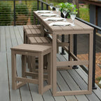 HIGHWOOD Monroe Modern Counter Height Balcony Stool/Table 6-Piece Set - N/A