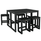 HIGHWOOD Monroe Modern Counter Height Balcony Stool/Table 6-Piece Set - N/A