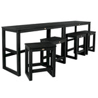HIGHWOOD Monroe Modern Counter Height Balcony Stool/Table 6-Piece Set - N/A