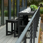 HIGHWOOD Monroe Modern Counter Height Balcony Stool/Table 6-Piece Set - N/A