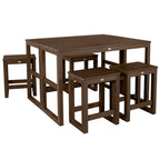 HIGHWOOD Monroe Modern Counter Height Balcony Stool/Table 6-Piece Set - N/A