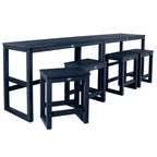HIGHWOOD Monroe Modern Counter Height Balcony Stool/Table 6-Piece Set - N/A