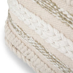 WYNDENHALL Silva Boho Square Pouf in Handloom Woven Pattern