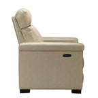 Alicia 34.65 Wide Contemporary Classic Genuine Leather Power Recliner With USB Port