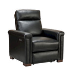 Alicia 34.65 Wide Contemporary Classic Genuine Leather Power Recliner With USB Port