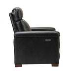Alicia 34.65 Wide Contemporary Classic Genuine Leather Power Recliner With USB Port