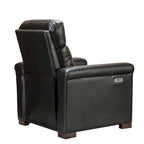 Alicia 34.65 Wide Contemporary Classic Genuine Leather Power Recliner With USB Port
