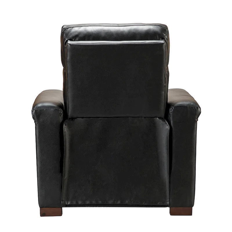 Alicia 34.65 Wide Contemporary Classic Genuine Leather Power Recliner With USB Port