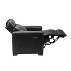 Alicia 34.65 Wide Contemporary Classic Genuine Leather Power Recliner With USB Port