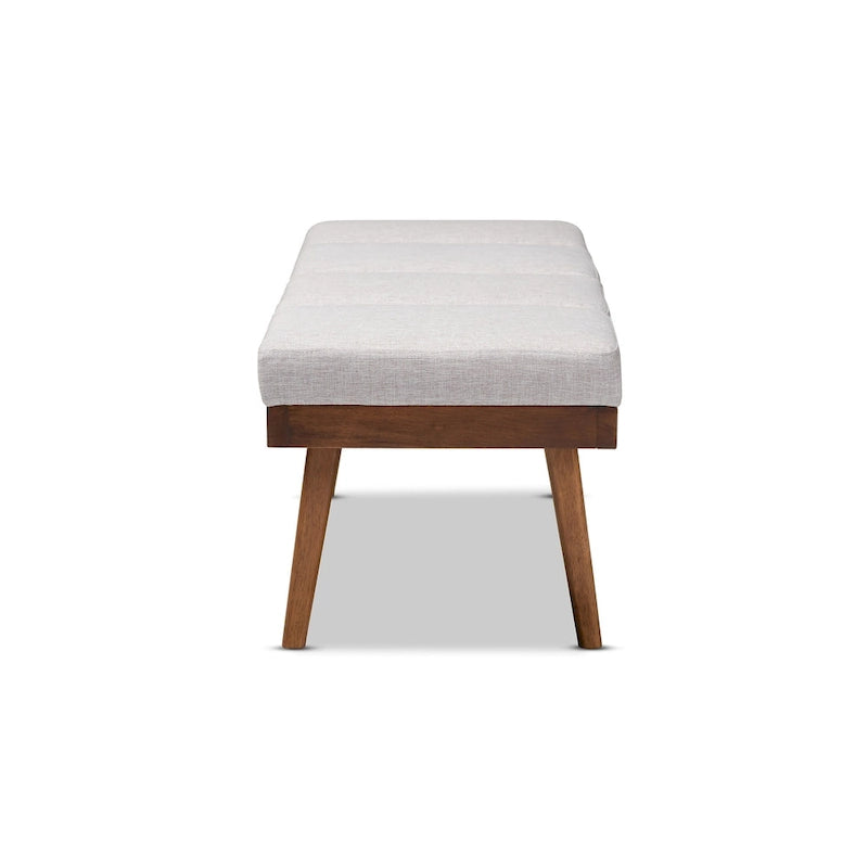 Mid-Century Fabric Bench