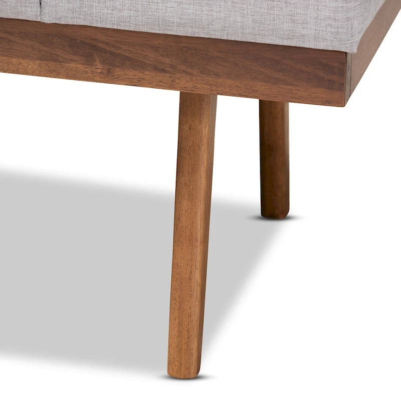 Mid-Century Fabric Bench