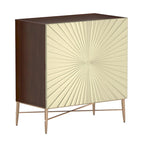 Clihome 2 Door Vintage Wood Media Storage Accent Cabinet