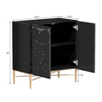 Clihome 2 Door Vintage Wood Media Storage Accent Cabinet
