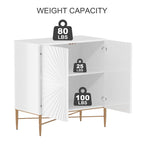 Clihome 2 Door Vintage Wood Media Storage Accent Cabinet