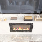 Entertainment Hub w/Fireplace Insert Compatibility Sleek Media Center