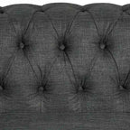 Set divano e divanetto 2 pezzi Morden Fort Tufted Upholstered Chesterfield per soggiorno, Tessuto, Lino