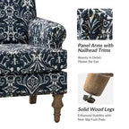Yahweh Farmhouse Nailhead Armchair with Rolled Arms by HULALA HOME