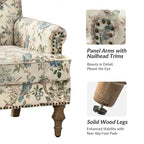 Yahweh Farmhouse Nailhead Armchair with Rolled Arms by HULALA HOME