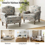Yahweh Farmhouse Nailhead Armchair with Rolled Arms by HULALA HOME