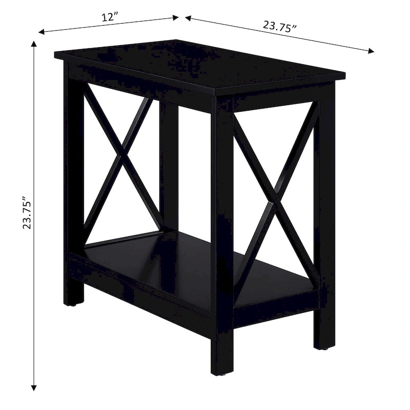 Convenience Concepts Oxford Chairside End Table with Shelf