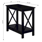 Convenience Concepts Oxford Chairside End Table with Shelf