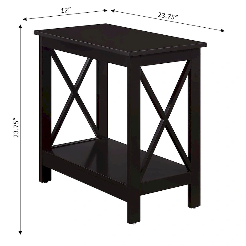 Convenience Concepts Oxford Chairside End Table with Shelf
